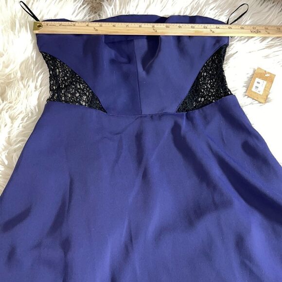 Rachel Rachel Roy guest list mesh strapless bandeau dress African violet - Picture 7 of 12